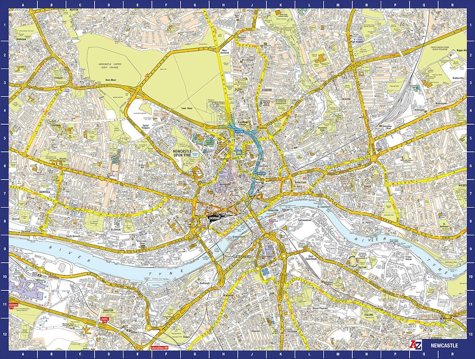 image 1 of A-Z Map of  Newcastle 1000 Piece Jigsaw