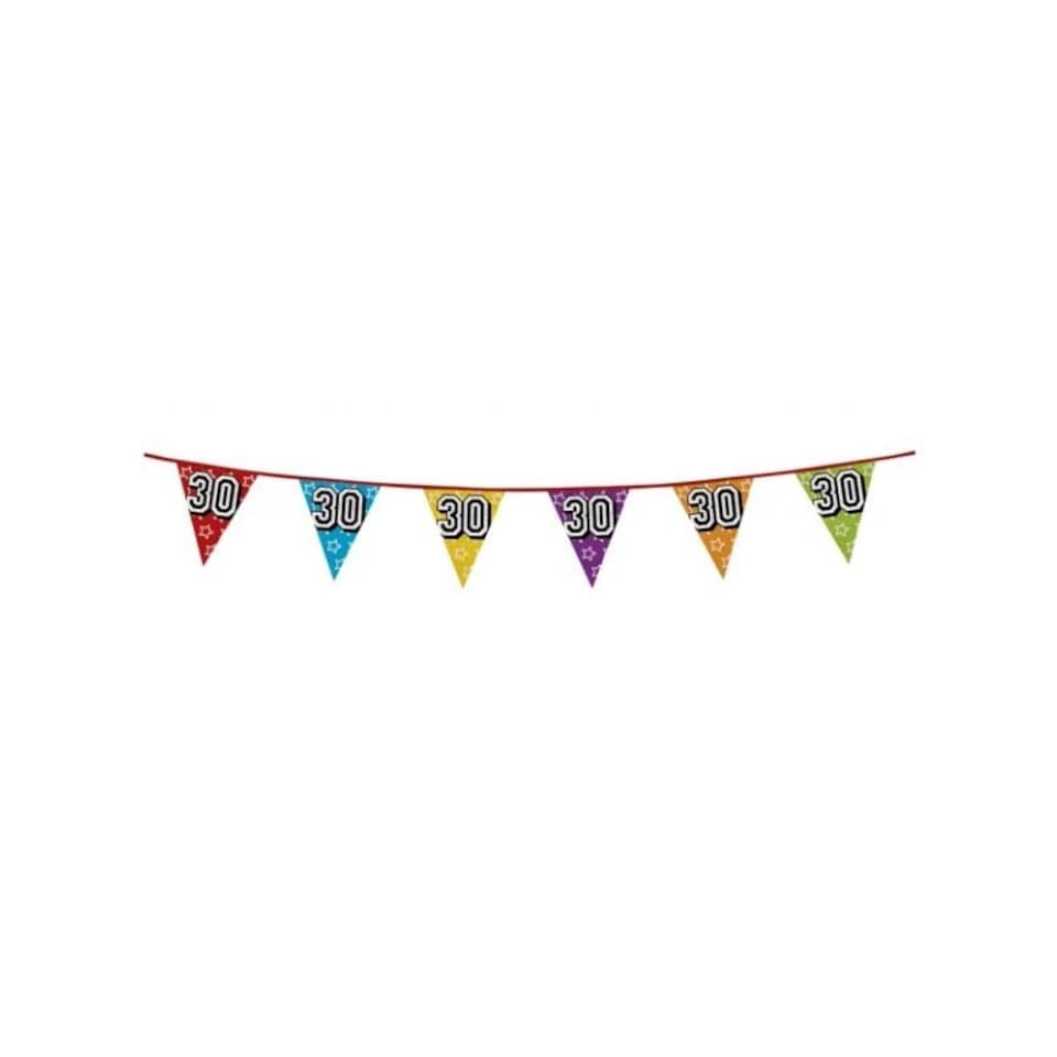 Bunting 30th Birthday Banner - Multicoloured - One Size