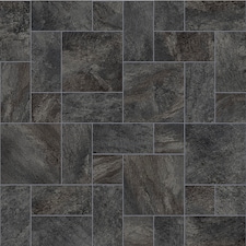 Black Stone Effect Anti-Slip Vinyl Flooring For Kitchen, Bathroom, 3.8mm Thick