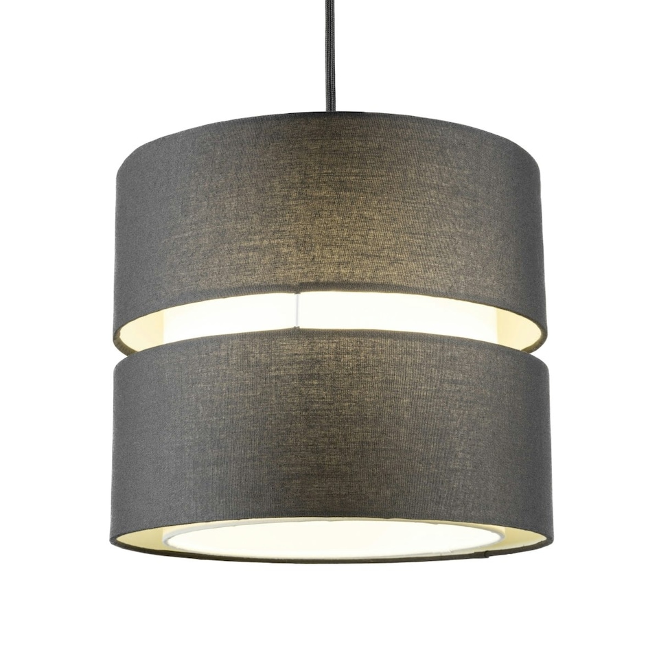 image 1 of CGC GAYLE Black Two Tier Double Ceiling Shade Black