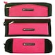 image 7 of Just Stationery Assorted Shaped Glitter Pencil Case - Pink/Black single supplied