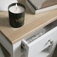 image 3 of Leines 1 Drawer Bedside Table in White & Oak | White | Length 45cm x Depth 37cm x Height 63.5cm