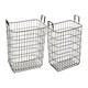 image 2 of Set of 2 Rowan Black Wire Storage Baskets Black