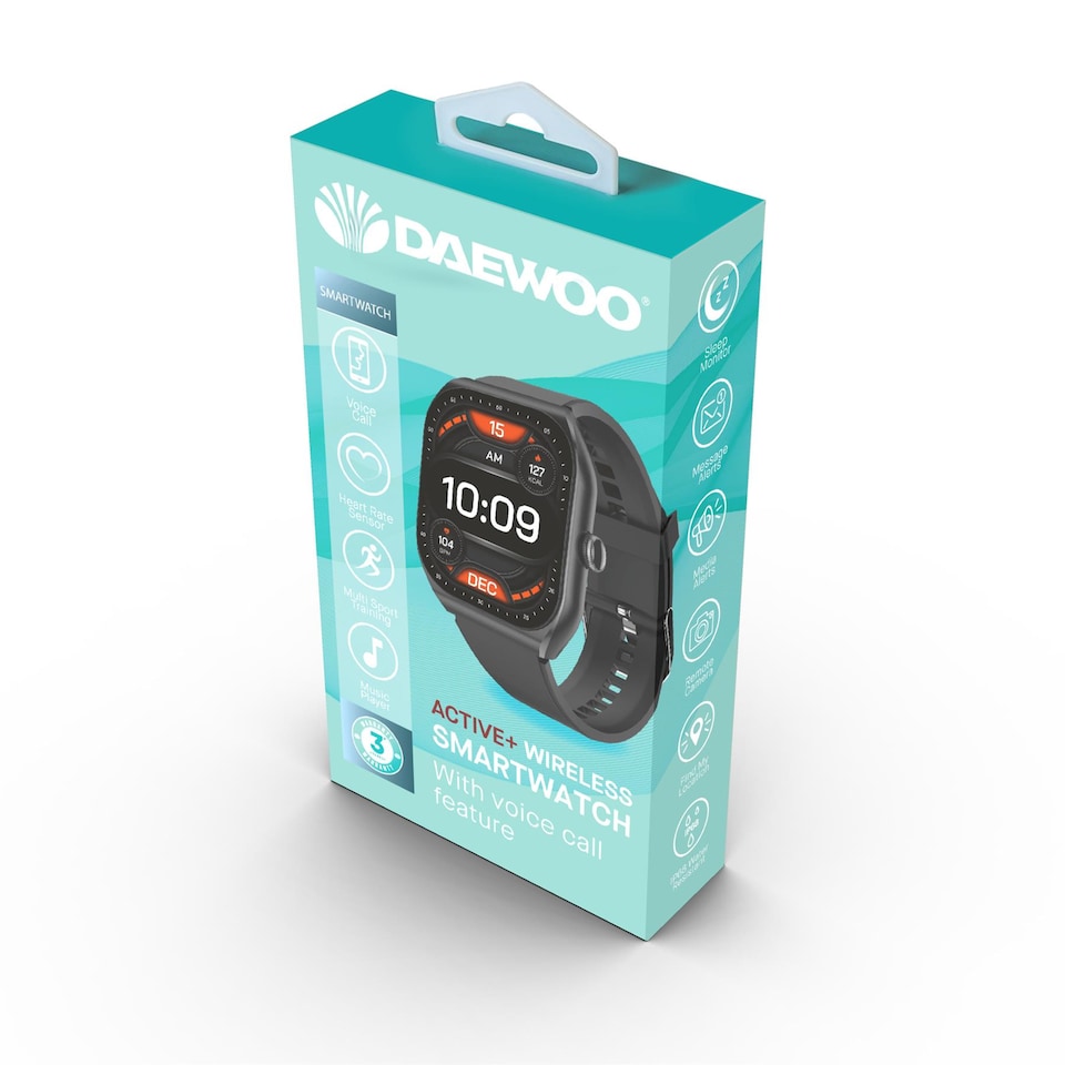 image 1 of Daewoo CNX Plus Smartwatch AMOLED Display, Calls & Fitness Tracking - Black