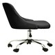 image 3 of Interiors by Premier Brent Ribbed Black And Chrome Home Office Chair