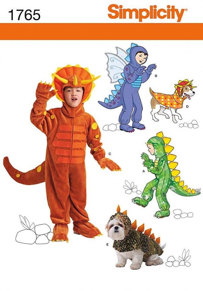 image 1 of Simplicity 1765 Paper Sewing Pattern – Children’s, Pet & Teenagers’ Costumes, Ages: 3–4–5–6–7–8, Intermediate