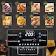 image 3 of HOMCOM 6.5L Air Fryer, 1700W Air Fryer Oven with Digital Display, Rapid Air Circulation, Adjustable Temperature, Timer and Nonstick Basket for Oil Less or Low Fat Cooking, Black and Grey