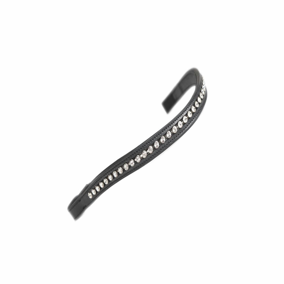 image 1 of Shires Aviemore Large Diamante Browband Black | Size: Cob
Colour: Black/Pink