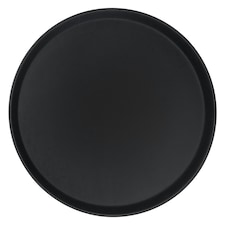 Argon Tableware Round Non-Slip Serving Tray - 40.5cm - Black Black
