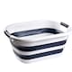 image 1 of 26L Oval Collapsible Laundry Basket, Foldable Plastic Laundry Hamper
