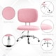image 9 of Vinsetto Fluffy Home Office Chair with Adjustable Height, Armless, Pink