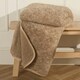 image 2 of OHS Teddy Marl Binded Fleece Blanket Throw, 130x160cm - Natural