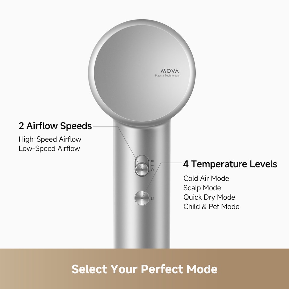 image 1 of MOVA Shine 10 Hair Dryer - Silver
