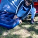 image 8 of Single Flocked Camping Airbed Inflatable Mattress Blow Up Air Bed | Blue | Blue | Single