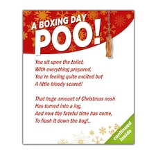 Emotional Rescue Boxing Day Poem Christmas Card, Silly Xmas Card for Friends, Multi-Coloured, 18.4 x15.4 cms