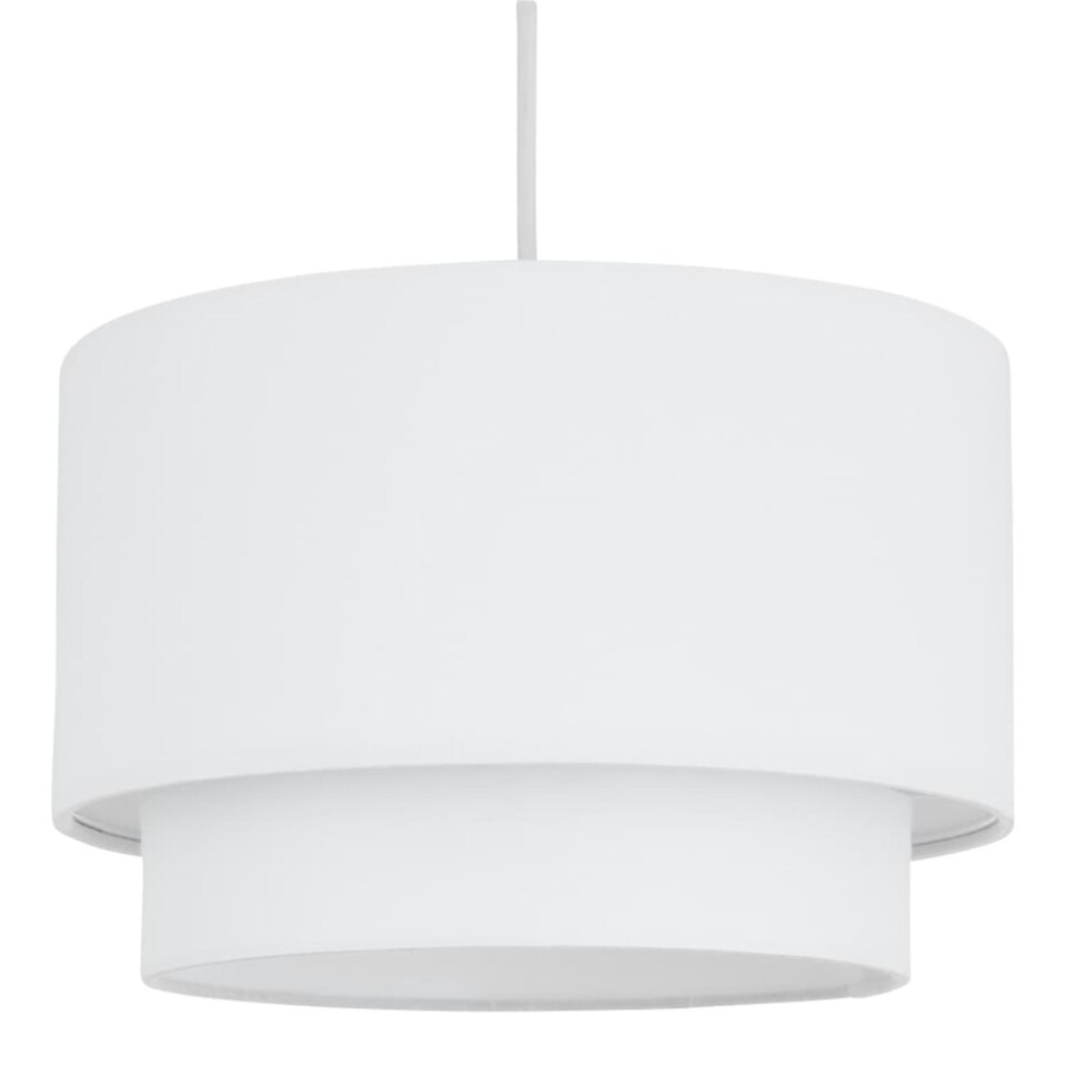 image 1 of First Choice Lighting White 2 Tier Ceiling Light Shade White