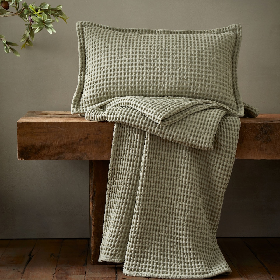 image 1 of Pineapple Elephant Jaipur Chunky Waffle Cotton Blanket Throw