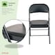 image 3 of Heavy Duty Padded Folding Metal Desk Office Chair Seat | Black