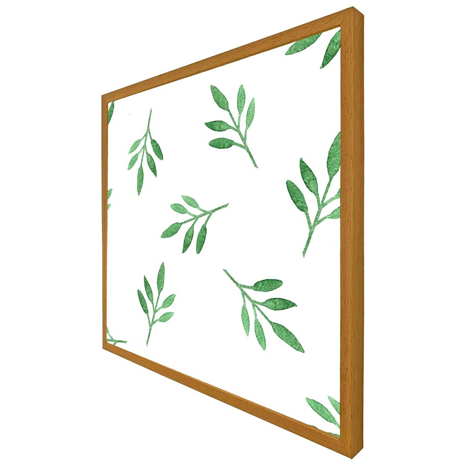 image 1 of Green leaf (Picture Frame) White | L
