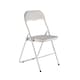 image 5 of 4-Pc Folding Chair Set with Cushioned Velvet Seat and Back | Cream | 4