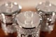 image 4 of Marco Paul Stylish Set of 3 Crushed Diamond Mirror Crystal Filled Canister