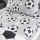 image 1 of Catherine Lansfield Brushed Cotton Football Stars Fitted Sheet | Grey | Single
