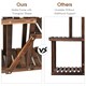 image 10 of COSTWAY 9 Tier Wood Plant Stand Display Rack Flower Shelf Brown