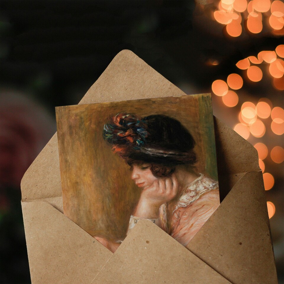 image 1 of Pierre Auguste Renoir Art Card Cup of Chocolate