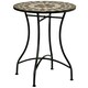 image 1 of Outsunny 60cm Mosaic Round Bistro Table Outdoor Garden Side Table, Green 