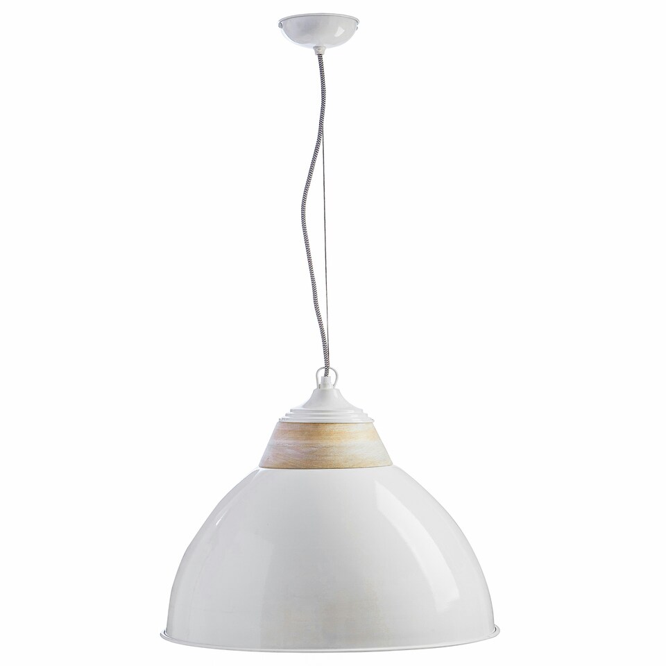 image 1 of Interiors by Premier Large White Bell Shaped Pendant Light