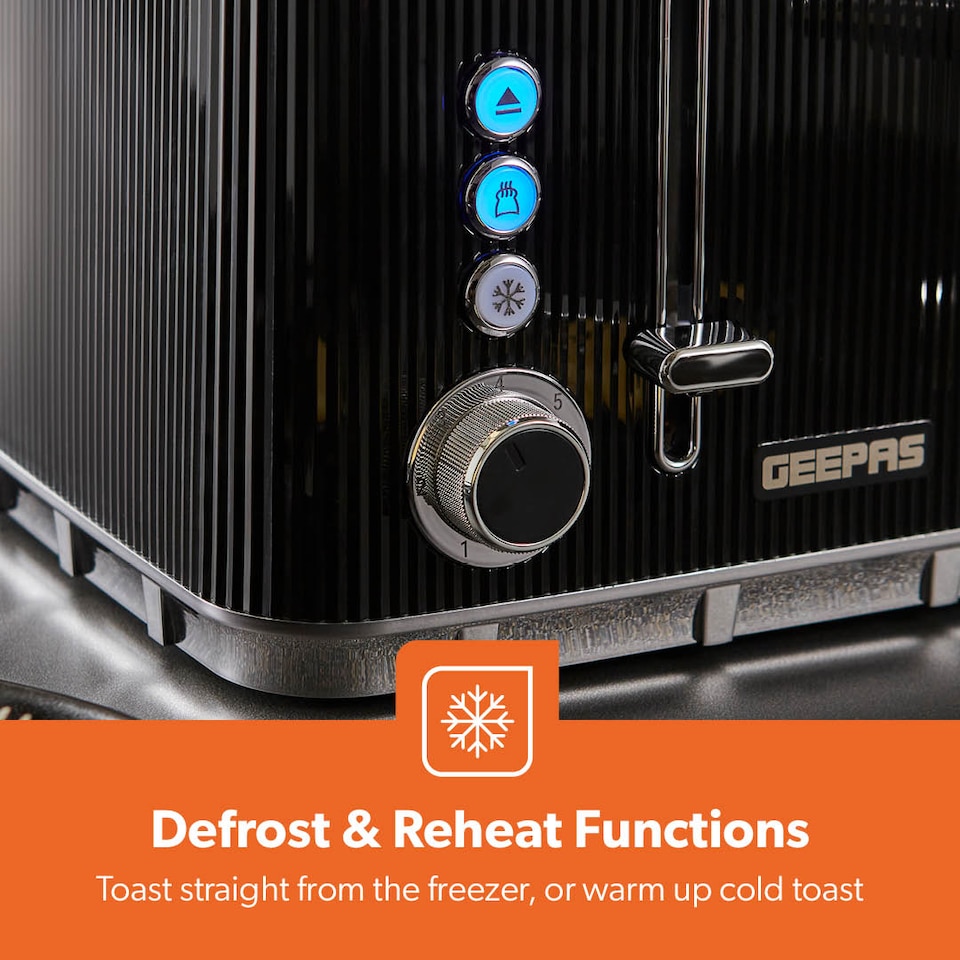 image 1 of GEEPAS 4 Slice Toaster | 1860W Black
