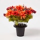 image 3 of Homescapes Artificial Foxtail Autumn Flowers in Grave Vases, Set of 2