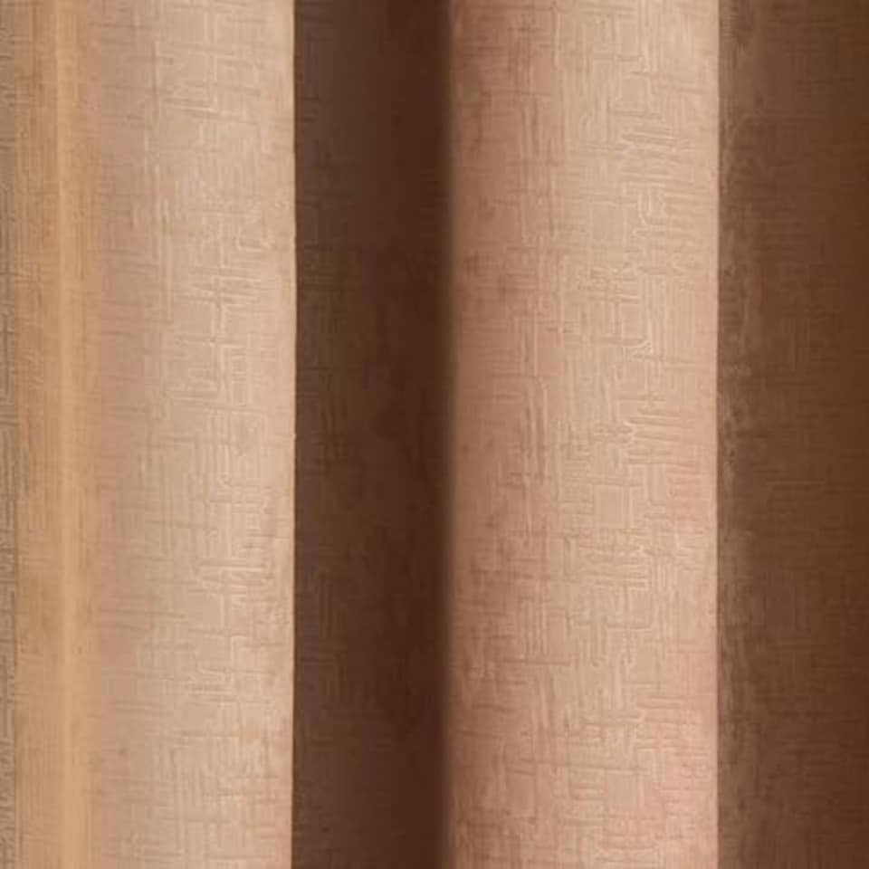 image 1 of Vogue Latte Curtains 90 x 108 inch (229 x 274 cm) Room Darkening Eyelet Thermal Noise Reducing Curtains for Bedroom and Living Room