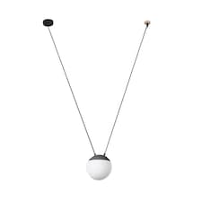 Mine 1 Light Ceiling Pendant Wood, Dark Grey, E27
