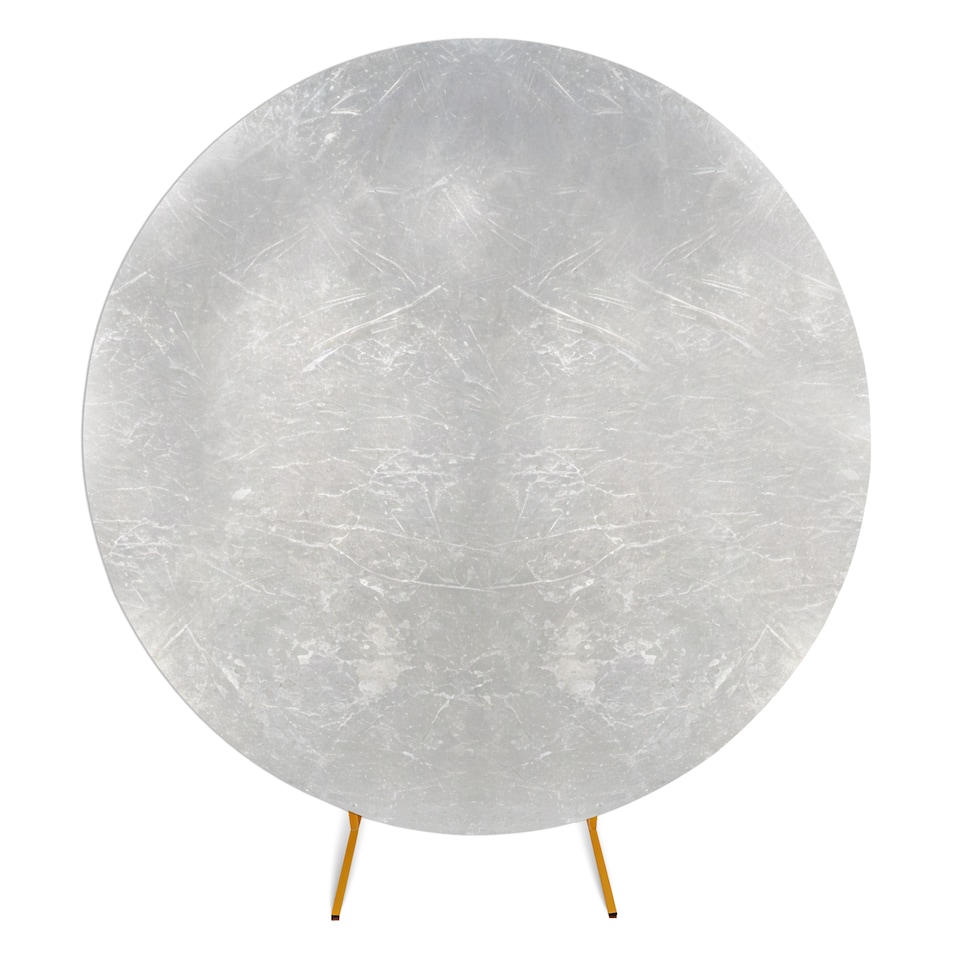image 1 of 190GSM Shiny Silver Round Arch Wrinkle-Resistant Backdrop Cover - 180cm