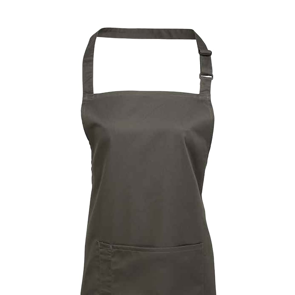 image 1 of Premier Unisex Adult Colours Pocket Full Apron | Grey | Dark Grey | One Size | 1