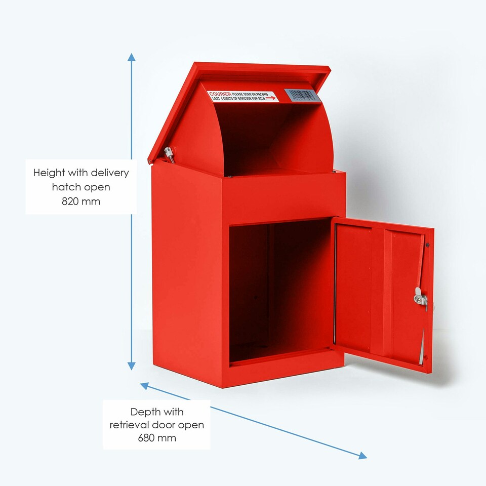 image 1 of SMART PARCEL BOX® Medium Front Access Red Red