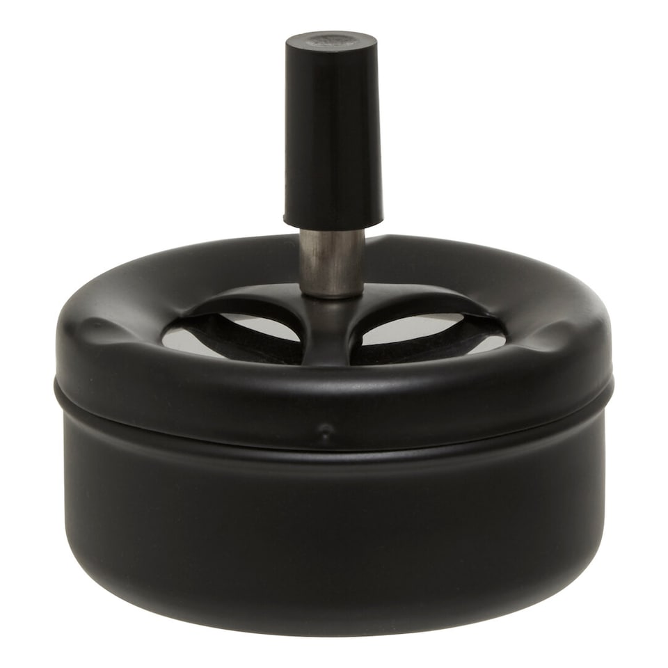 image 1 of Matte Black Spinning Ashtray