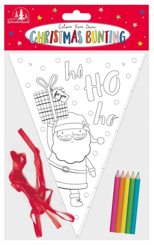 image 1 of Colour Your Own Christmas Bunting
