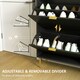 image 5 of HOMCOM Slim Shoe Storage Cabinet with 3 Flip Drawers for Hallway Black | Gold | 60W x 24D x 128H cm