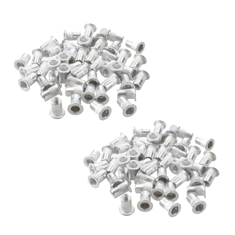 image 1 of M4 4mm Alu Nut Serts Riveting Nuts Rivet Threaded Inserts Blindnut Rivnut 100pc