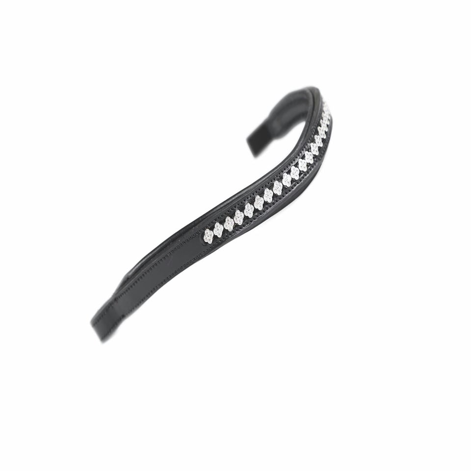 image 1 of Shires Aviemore Flower Diamante Browband Brown | Size: X-Full
Colour: H.Brown