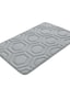 image 1 of Geo Design Memory Foam Grey Bath Mat 43x61cm | Grey