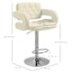 image 7 of HOMCOM Adjustable Height Barstool Steel Pole PU Leather, White