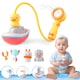image 1 of Baby Bath Time Shower Toy Set with Floating Boat & Animal Sprinklers - Interactive Water Play for Toddlers, Safe & Fun Bath Toy Gift for Kids 3 plus