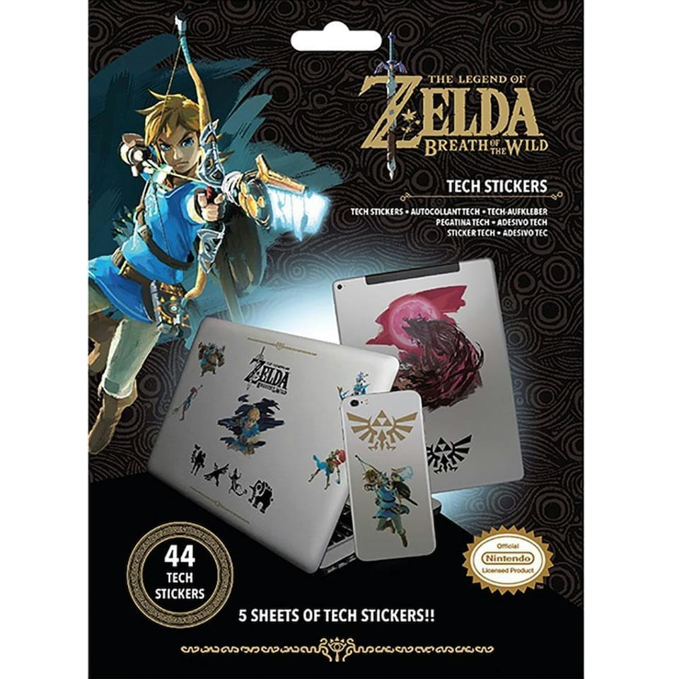 image 1 of The Legend Of Zelda Tech Stickers - Multicoloured - One Size