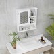 image 8 of kleankin Wall Mounted Bathroom Mirror Glass Storage Cabinet Cupboard with Shelf