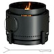 image 6 of Outsunny 37cm Smokeless Wood Burning Firepit Metal Fire Pit, Black