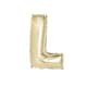 image 1 of Gold Letter L Shaped Foil Balloon 14"
