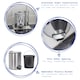 image 2 of Harbour Housewares Bathroom Pedal Bin - 5L - Chrome - Round Stainless Steel Slim Rubbish Dustbin Lid and Inner Liner Bucket